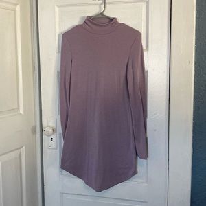 Forever 21 Purple Long Sleeve Turtleneck Dress